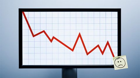 Gráfico de líneas con tendencia a la baja